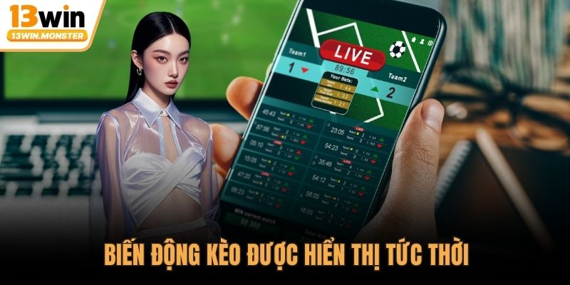 Biến động kèo được hiển thị tức thời