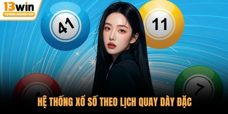 Hệ thống xổ số theo lịch quay dày đặc